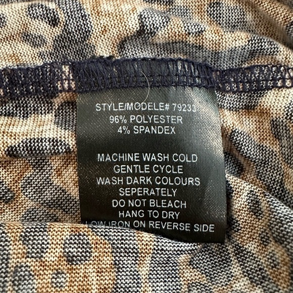 Majora animal print shirt draped  long sleeve SZ L - Picture 5 of 5